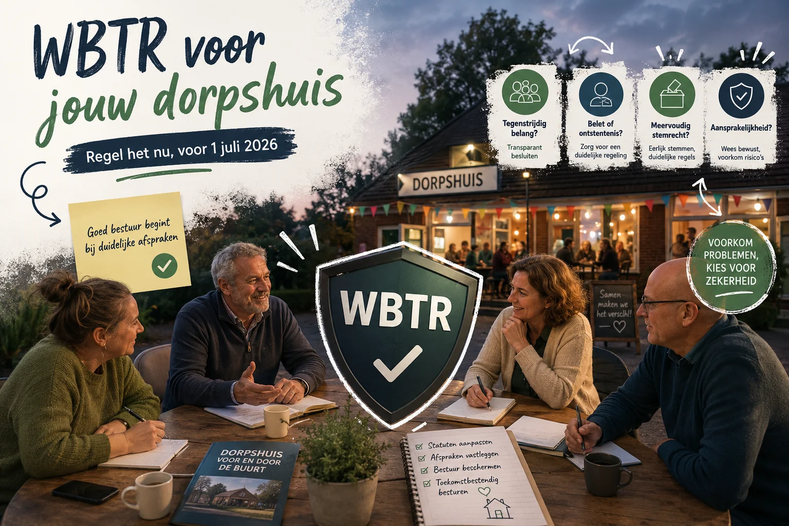 WBTR voor dorpshuizen en buurthuizen: wat je vóór 1 juli 2026 moet regelen