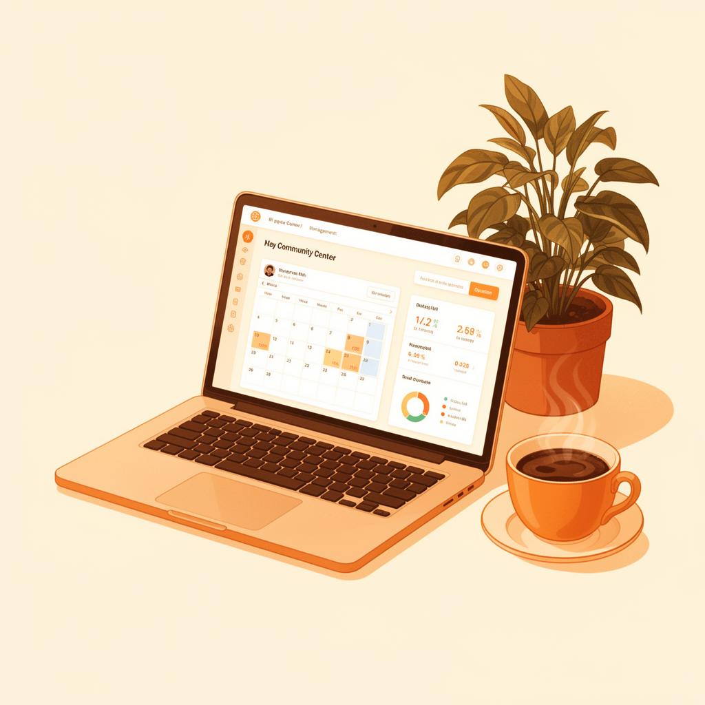 Laptop met platform-dashboard