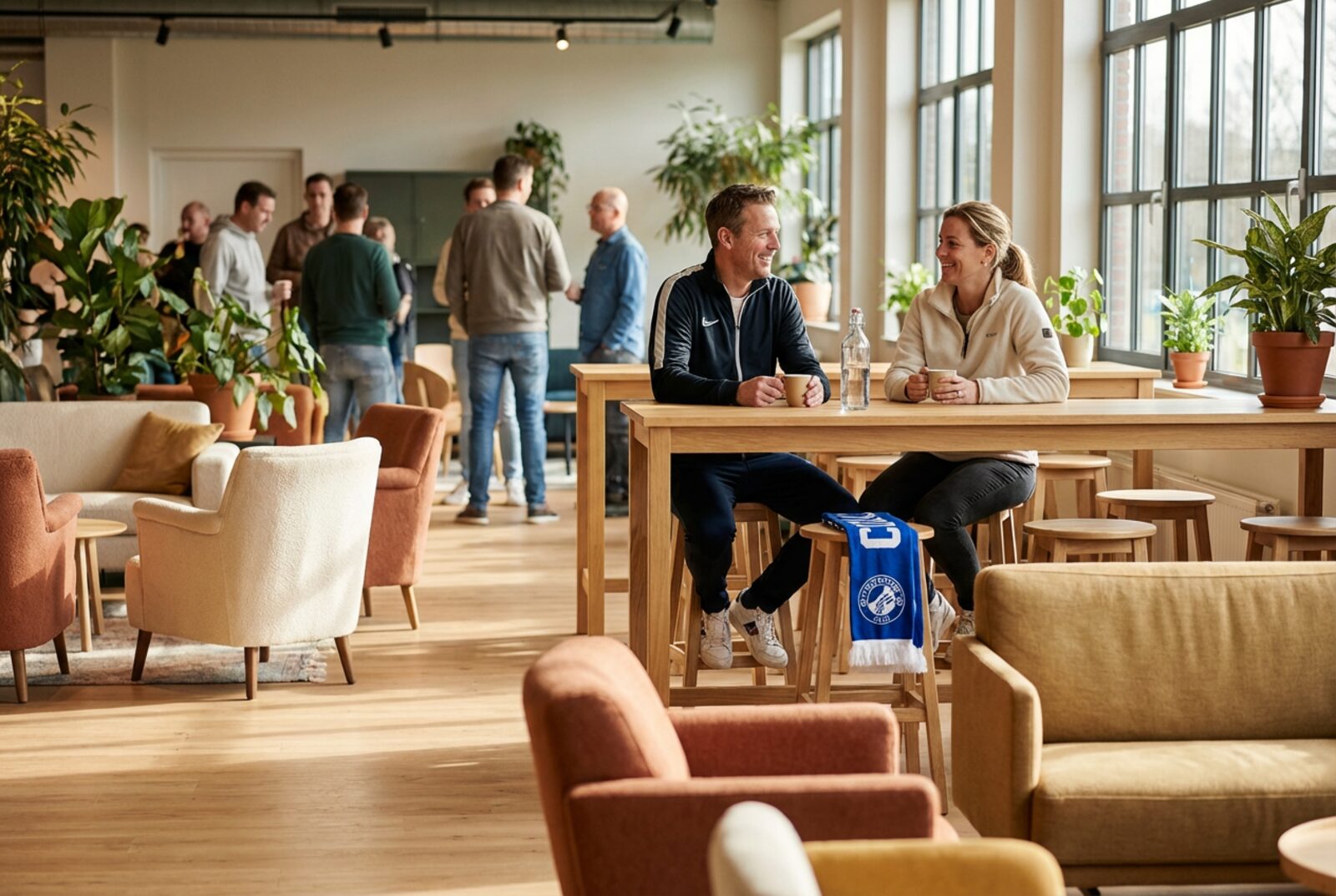 Modern wijkcentrum met divers publiek